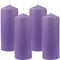 Bestgoodies Stumpenkerzen Wachskerzen Ø6cm x 17cm (4er Pack) Violett - Lange Brenndauer, Hergestellt in EU, Kerzen Blockkerzen - Wachs Stumpen
