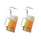 Creative Beer Mug Dangle Earrings - Simulation Bottle and Can Drop Earrings - Red Wine Glass and Whisky Earrings - Cute Party Jewelry for Women, Metal Resin Acrylic, alloy