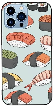 DENMER Sushi-Handyhülle für iPhone 13, rutschfeste und sturzsichere Handyhülle (für iPhone 13 Pro/13pro Max), Weiß