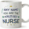MUGFFINS Personalised Mug for Nurse - in English - World's Best - Funny Custom Gift for Colleagues - Ceramic 11oz Mug