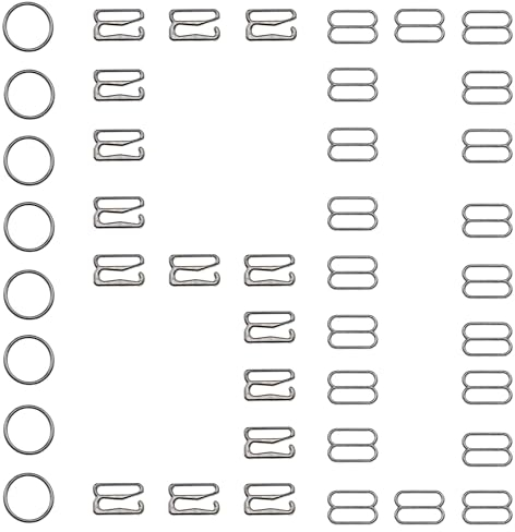 ZAHD 150 Stück Ringe Clips für Dessous Anpassung Schnallen Dessous Ringe Unterwäsche Schieber Ringe Clips Bikini Träger Versteller BH Ringe für Unterwäsche für Badeanzüge Top, Lingerie von Zubehör