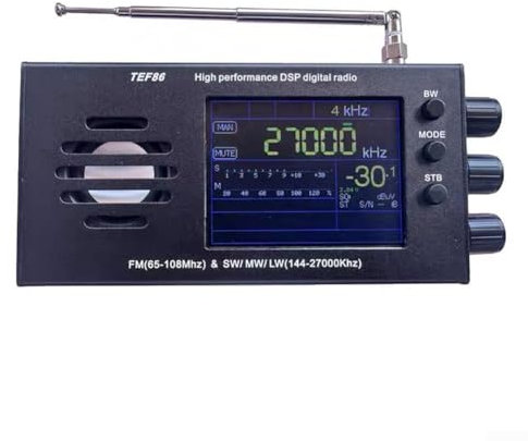 Portable Digital Radio, TEF86 DSP Digital Radio FM 65-108MHz & SW/MW/LW 144-27000KHz with 3.2-inch LCD Display