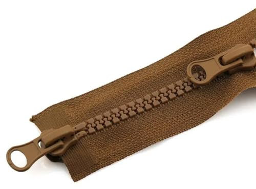 5PCS 5 # Resina Cerniera Giù Giacca Doppia Cerniere Vestiti Lungo Cerniera Sacco A Pelo Due Vie Doppia Apertura Zip Testa Accessori Per Cucire