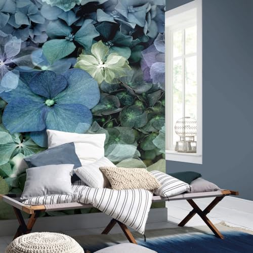 Fototapete 2267-20 Digitaldruck Blumen Floral 1.5 x 2.8 m Erismann ELLE digital Blau