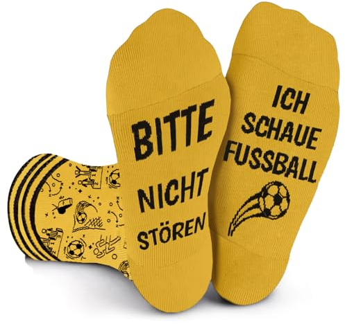 Lustige Geschenke für Männer Geburtstag Weihnachten Socken mit Spruch Bitte Nicht Stören Ich Schaue Fussball Socken, Fussballsocken Geburtstagsgeschenk Weihnachtsgeschenke für Männer Teenager Junge