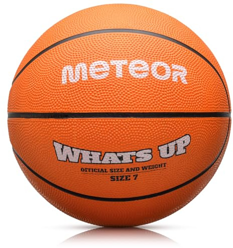 meteor Whats UP Kinder Basketball Größe #1#3#4#5#6#7 ideal auf die Jugend Kinderhände von 4-8 Jährigen abgestimmt idealer Basketball für Ausbildung weicher Mini Basketball