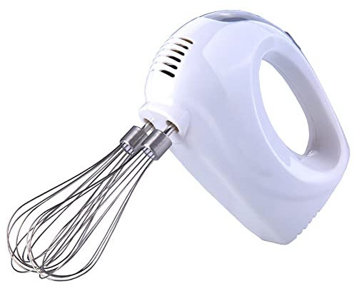 Elektrischer Mixer Held Stabmixer 5 Geschwindigkeits-Turbo-Taste Handküchenmischer Inklusive Rührbesen Aus Edelstahl, Knethaken, Schneebesen 200W(Blue)