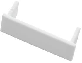 GARDINIA Endstücke für Vorhangschienen und Gardinenschienen, 1-läufig, Kunststoff, Weiß, Serie Slim Line, 2 Stück