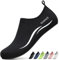 Sixspace Badeschuhe Herren Wasserschuhe Schwimmschuhe Männer Frauen Strandschuhe Barfußschuhe für Strand,Pool,Meer,Wassersport,Tauchen,Surfen,Aqua Cycling(Schwarz 45 EU)