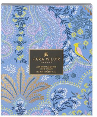 Sara Miller London Hand Cream 3x 30ml, Fragranced Beauty Gift For Her, Shea Butter Hand Moisturiser, Travel Size, Vegan and Cruelty Friendly, Savannah Collection