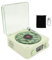 The Waves Bluetooth Speaker, Portable Four Modes Wireless Vintage Record Player, Waves Retro Record Player with Adjustable Lights, Sea White Noise for Bedroom, Party (Green)