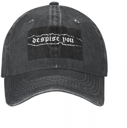 ROBEIUO Cowboy-Baseballkappe Basecap Despise You POWERVIOLENCE Grindcore Crust Punk Cap Cowboyhut Luxushut Baseballmütze Herrenmütze Damen