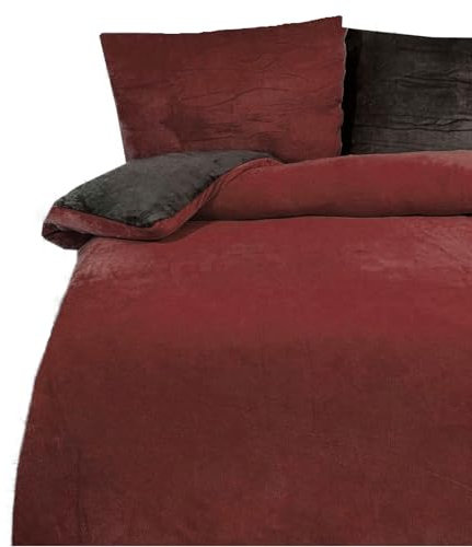 Bettwäsche 135x200 2 TLG Teddy Plüsch Cashmere Touch kuschelig warme Winter Wendebettwäsche