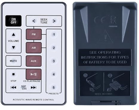 TCNOUMT A9 Fernbedienung Passend für Bose Acoustic Wave Music System CD-3000 CD3000 A9, Kompatibel mit Bose Acoustic Wave CD Fernbedienung, weiß