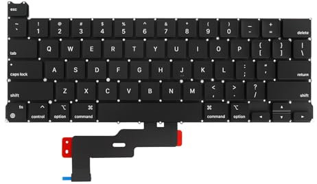 Teclado de repuesto para Apple MacBook Pro Retina A2338 de 13 pulgadas M1 de finales de 2020, diseño en inglés de EE. UU