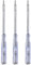 com-four® 3X Tester di Tensione VDE - Tester di Fase a Taglio con cacciavite - Tester di Corrente multiutensile - 19 cm (3 Pezzi - Tester di Tensione 19cm)