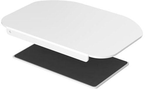 Pholiten Placa de refuerzo de montaje para monitor para mesas finas, de vidrio y otras frágiles, placa de soporte de acero que se adapta a la mayoría de soportes de monitor, instalación de abrazadera