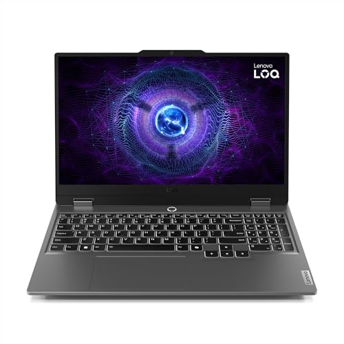 Lenovo LOQ Essential Ordinateur portable de jeu FHD 144 Hz Intel Core i5-12450HX 8 Go DDR5 512 Go SSD NVIDIA GeForce RTX 2050 Luna Gris