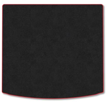 VW Touran (2015-2026) Carpet Boot Mat | Red Edge Trim Tailored Fit Boot Liner Full Coverage Protection Accessories Easy Clean Anti Slip Made in the UK