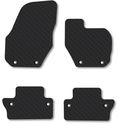 Volvo S60 (2010-2018) [Manual] 5mm Rubber Car Mats | Heavy Duty Rubber Tailored Fit Floor Mats Full Coverage Durable Waterproof Accessories Easy Clean Anti Slip Made in the UK