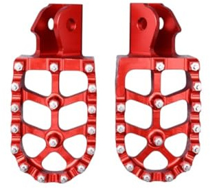 avdb-moto Cale Repose-Pieds Cross/Enduro Compatible avec HONDA CRF 150 /CRF150F 2003-2018, CRF 250 / CRF250F 2019-2024, CRF 230 / CRF230F 2003-2021 en Aluminium Droit + Gauche (Rouge)