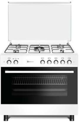SOLTHERMIC F9L50G2RB COCINA BLANCA/ANCHO 90 CMS / 5 FUEGOS/HORNO PANORAMICO 115 L. / GAS BUTANO Y GAS CIUDAD/ENTREGA A DOMICILIO ALTA GAMA