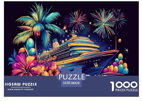 Cruise Ship Jigsaw Puzzles 1000 Pieces for Adults Challenging & Brainteasing Educational Games Gifts Home Decoration
