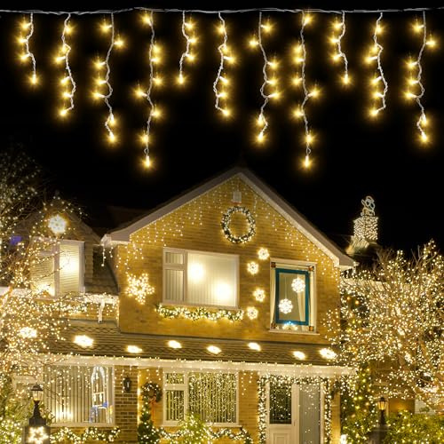 SMITHROAD Lichterkette 15m 600er LED Lichtervorhang mit Timer, 8 Modi lichterketten für Innen Party, Hochzeit, Balkon, Garten, Weihnachten Deko