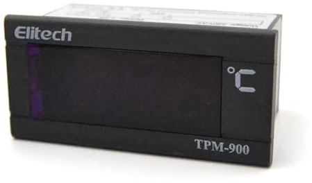 Elitech TPM-900+ Régulateur de température numérique 220 V, thermostat numérique à panneau avec sonde NTC 2 m, écran LED, de -40 °C à +110 °C, thermorégulateur à encastrer pour refroidissement