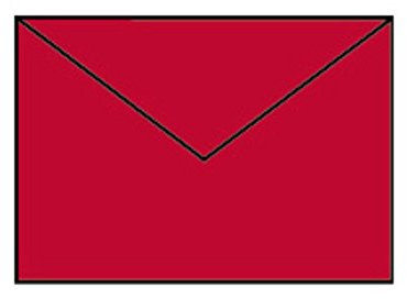 Paperado C6 gefüttert Gewebe Umschlag – Candle Light (5 Stück)-P - rot