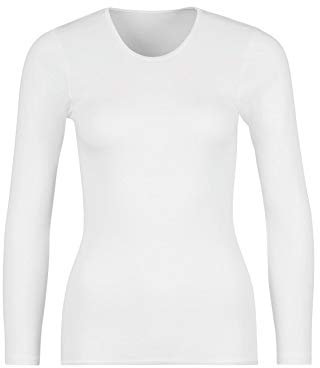 Huber Damen Langarmshirt Finesse Shirt Langarm, Gr. 46 (XXXL), Weiß (Weiss 0500)