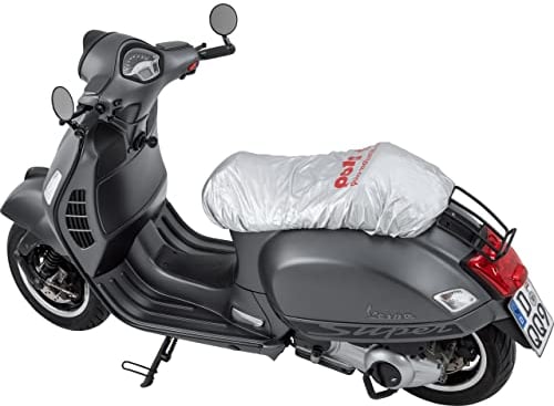 Polo Motorradabdeckung Motorradplane Motorradgarage Sitzbankschutzabdeckung Größe XL, Unisex, Roller/Scooter, Ganzjährig, Polyamid, Silber