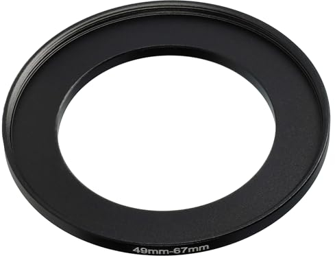 vhbw Step-Up-Ring Adapter von 49 mm auf 67 mm für Kamera Objektiv - Filteradapter, Metall, Schwarz