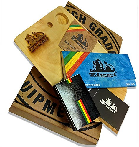 Ziggi Rolling Papers Wooden Rolling Tray Gift Set - Earthwide - High Grade Equipment