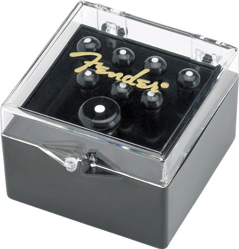 Fender - Schwarze Gitarren-Brückenstift, 7 Stück, für die meisten Fender Akustikgitarren