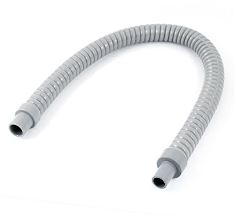 sourcing map a14071400ux0290-60 cm de longitud de plástico gris reemplazo de la manguera de drenaje para aire acondicionado