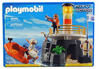 Playmobil Leuchtturm Spielset City Action mit Rettungsboot