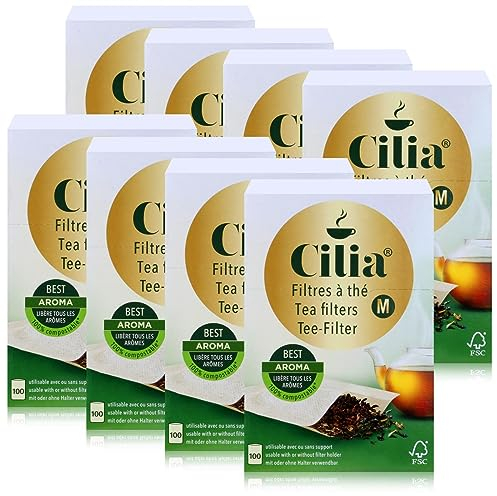 CILIA® Teefilter 100Stk. Grösse M mit/ohne Halter verwendbar ( 8er Pack )