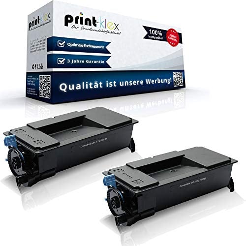 2X Print-Klex Tonerkartuschen kompatibel für Kyocera ECOSYS P 3045 DN P 3050 DN P 3055 DN 1T02T90NL0 TK3160K TK-3160K TK 3160K Schwarz Black - Office Quantum Serie