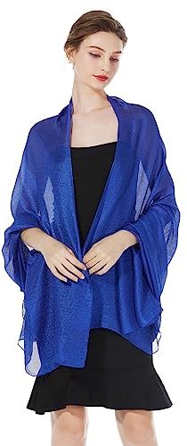 BEAUTELICATE Stola Schal Damen Festlich Leicht Umschlagtücher Halstuch Seidenschal Sommer für Abendkleid Hochzeit Brautkleider Sandstrand Aqua-marine, Einheitsgröße