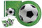 Ciao Kit Vaisselle de Fête Football Party pour 24 Personnes (88 pcs: 24 Assiettes Ø23cm, 24 gobelets 200ml, 40 Serviettes 33x33cm)