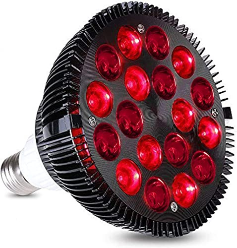 LXTaoler 54W 18 LED Infrared Light, 660nm and 850nm, E27 Bulb | Red Light Lamp, Near Infrared Combo Red Light Bulb