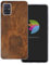 dessana Holz Maserung transparente Schutzhülle Handy Case Cover Tasche passend für Samsung Galaxy A71 Nussbaum Holz