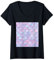 Damen Meerjungfrau Kostüm Fasching Halloween Bunte Schuppen Flosse T-Shirt mit V-Ausschnitt