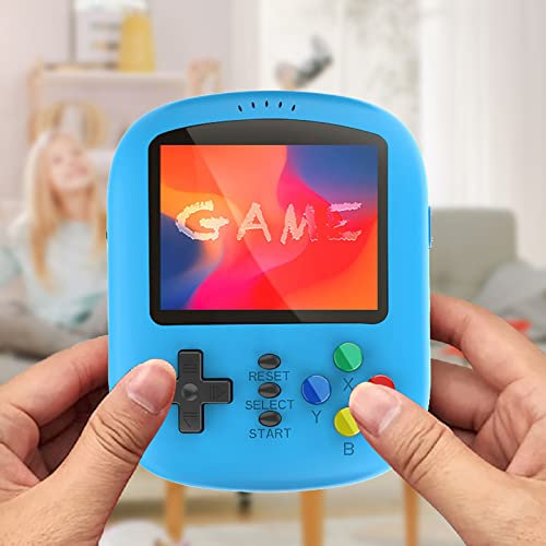 fasloyu Console de jeu portable rétro portable avec écran couleur de 2,8, 620 en 1, batterie rechargeable de 1020 mAh pour connecter un téléviseur (bleu)