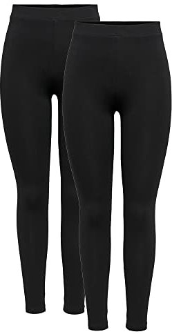 ONLY Damen Leggings für Freizeit Sport Yoga, Größe:L, Menge:2