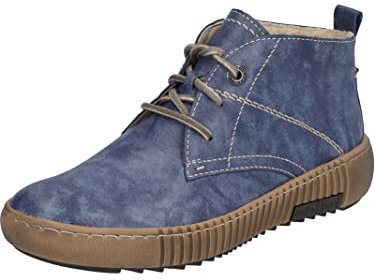 Josef Seibel Damen Schnürstiefeletten Maren 02,Weite G (Normal),Wechselfußbett,gefüttert,Bootee,Booties,halbstiefel,Blau (Ocean) / 530,42 EU