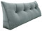 VERCART Rückenkissen Bett Rückenlehne Keilkissen Kopfteil Gepolstert Lesekissen Wandkissen Lendenkissen für Couch, Groß Sofakissen Kopfkissen, Stützkissen, Nackenkissen Samt Bezug Grau 140cm