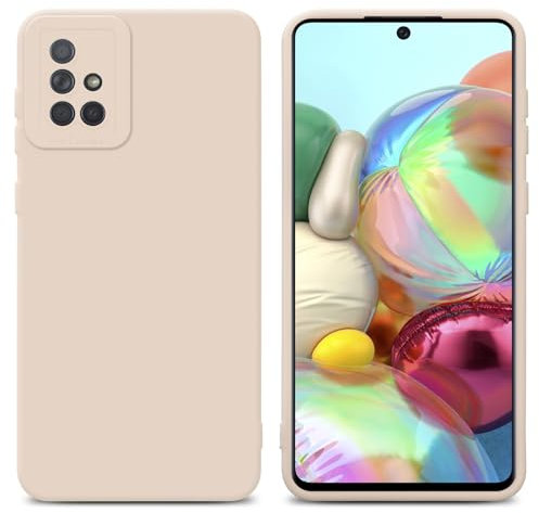 Cadorabo Hülle kompatibel mit Samsung Galaxy A71 4G Schutzhülle TPU Silikon Case Liquid Design mit Kameraschutz Slim Kratzfest Weiche Gummi mit Rundumschutz Case Hülle für Galaxy A71 4G in Rosa