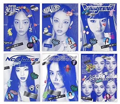 NewJeans - 1st EP [New Jeans] (Blubook Ver - Random) Log Book + Pin-Up Book + Phoning Manual Book + CD + ID Card + Sticker Pack + Photocards + Mini Poster + 3 Extra Photocards